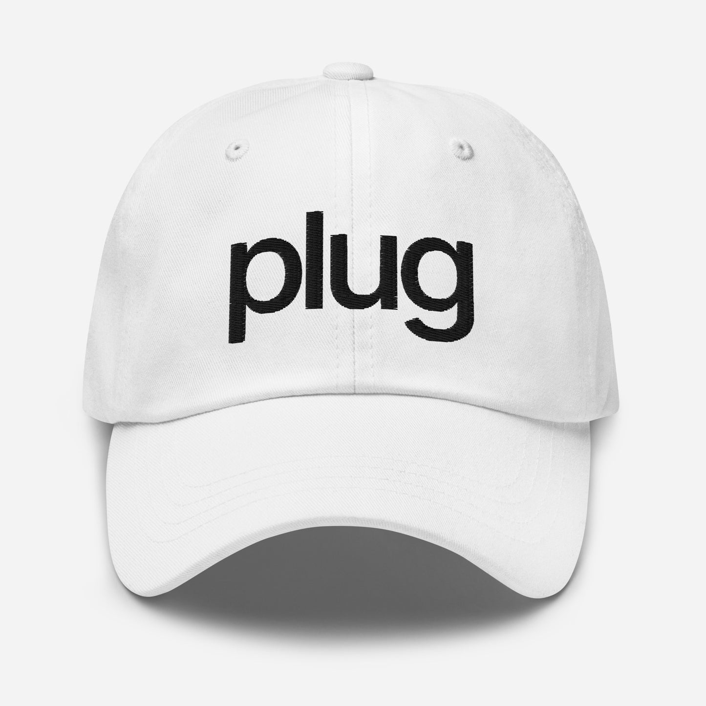 Plug White Cap (Embroidery)