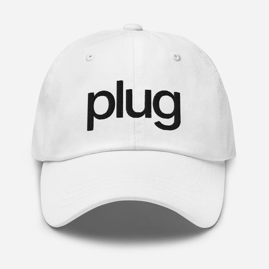 Plug White Cap (Embroidery)