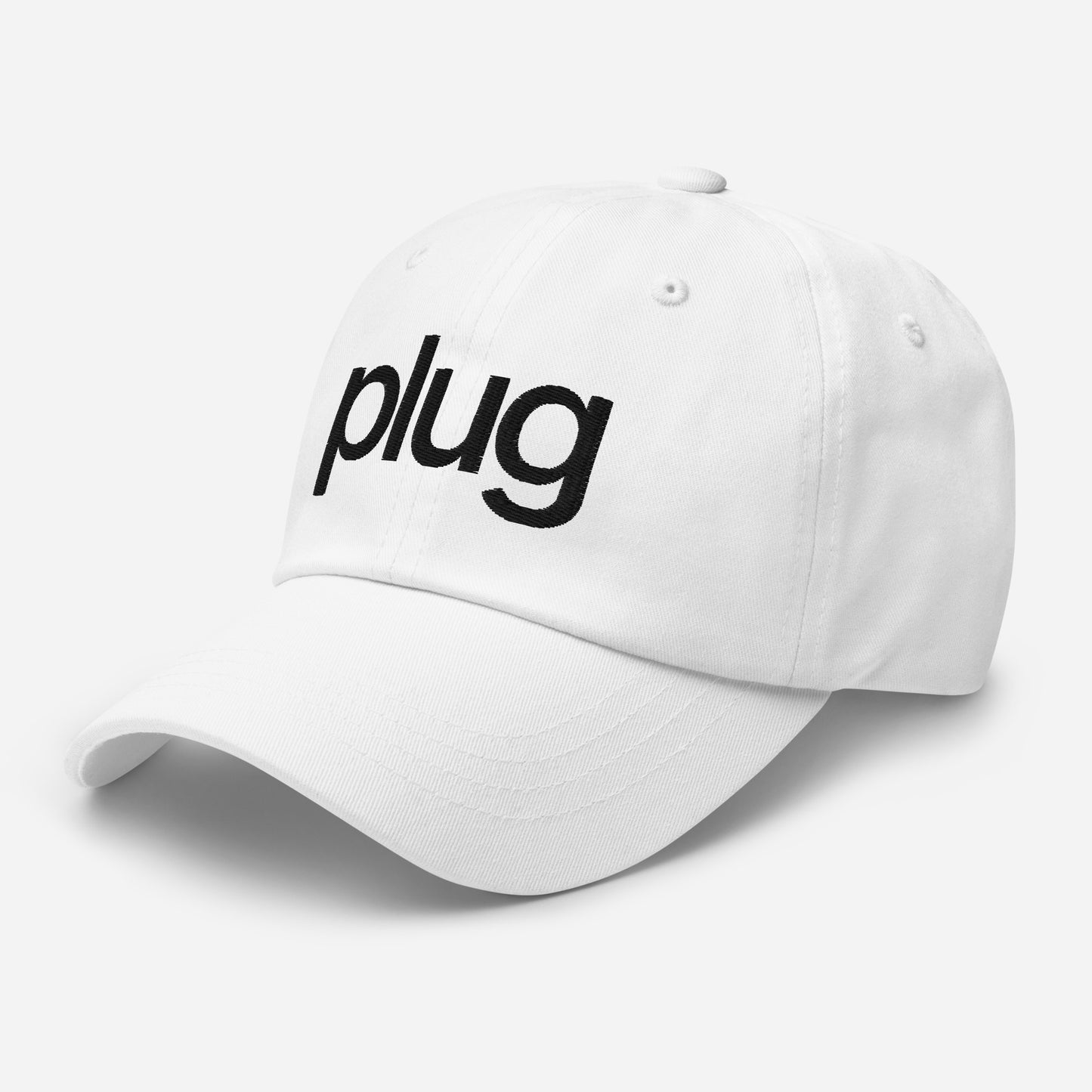 Plug White Cap (Embroidery)