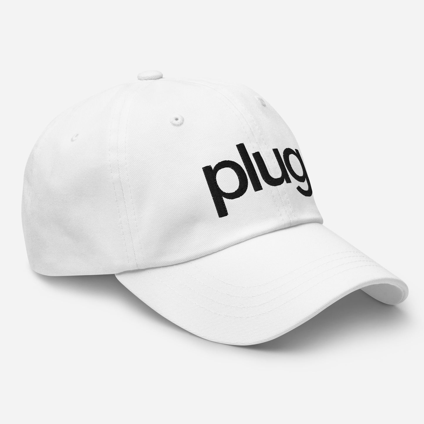 Plug White Cap (Embroidery)