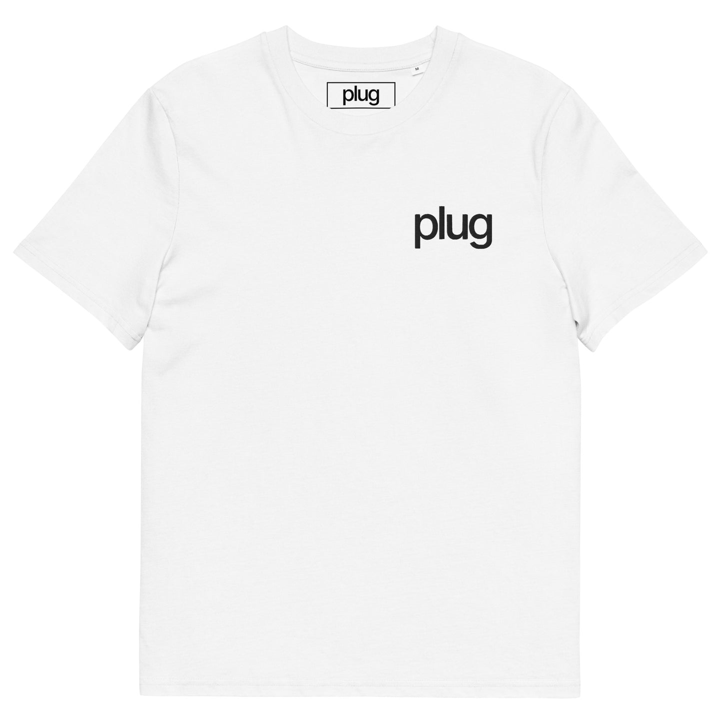 Plug T-shirt White (Embroidery)