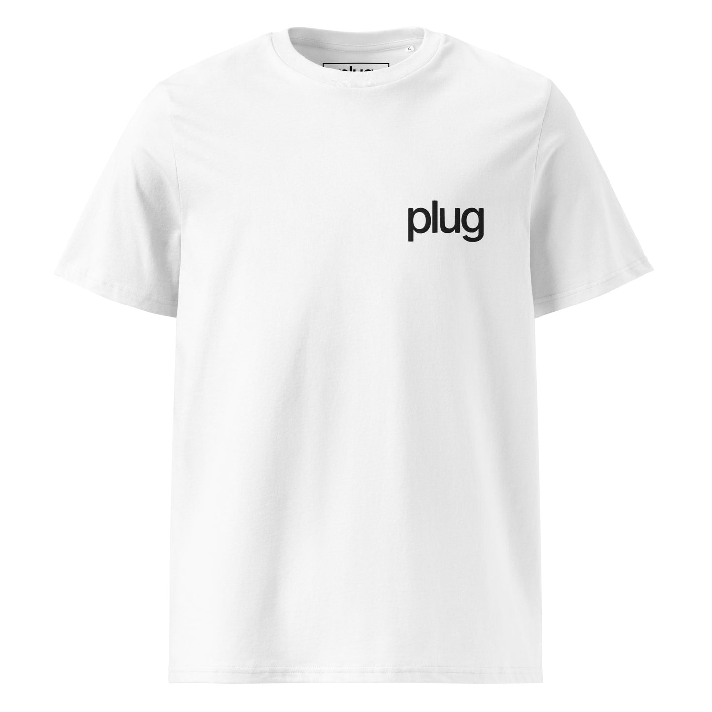 Plug T-shirt White (Embroidery)